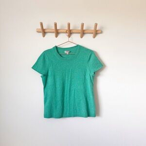 J. Crew Green Cashmere T Shirt Sweater